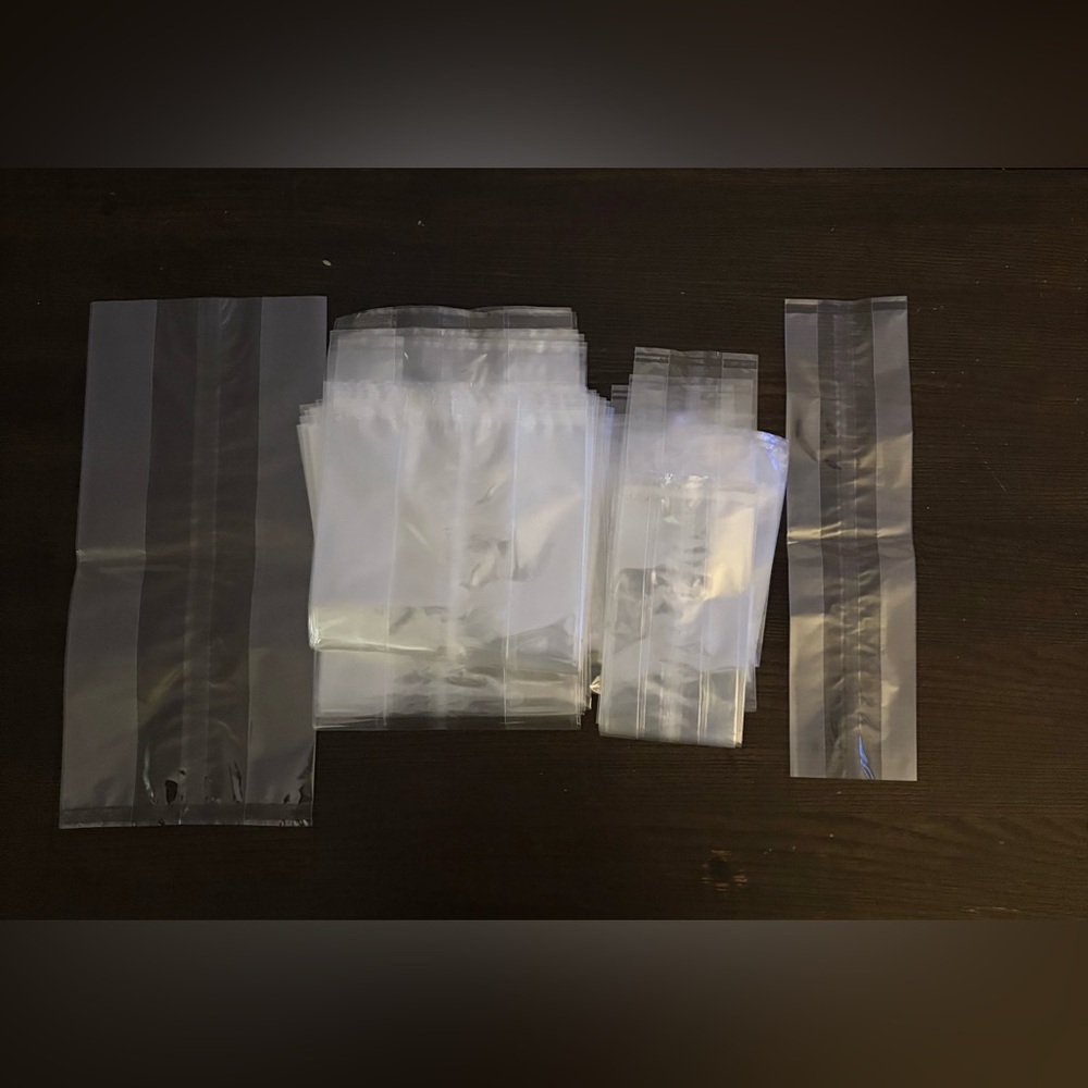 NEW bundle of clear plastic gift bags